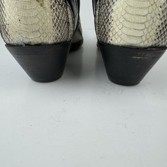 Dan Post  Snakeskin Leather Cowboy Boots Women’s Western Boho Rodeo, Sz. 8M - Picture 12 of 14